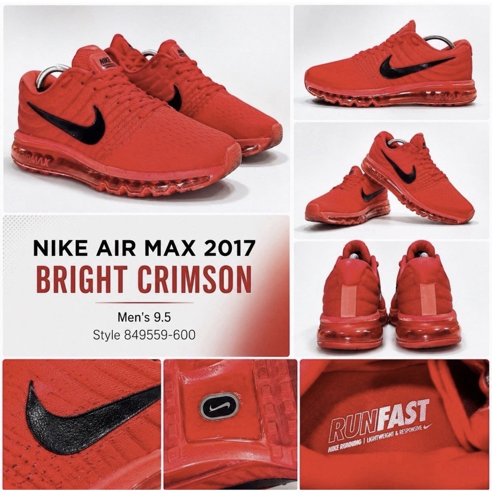 Size 9.5 - Nike Air Max 2017 Bright Crimson